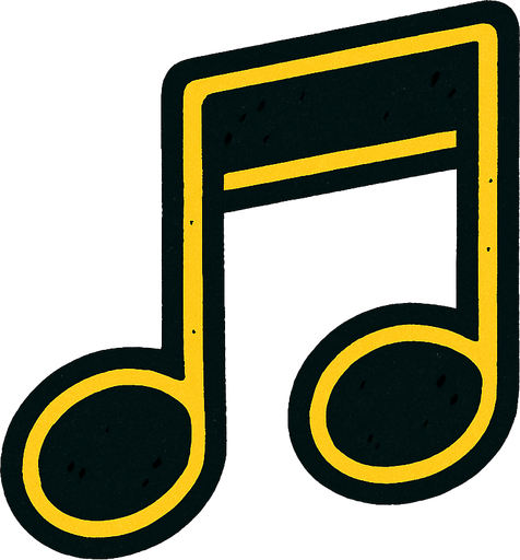 Music Note.
In-Game asset.  2d.  High contrast.  No shadows