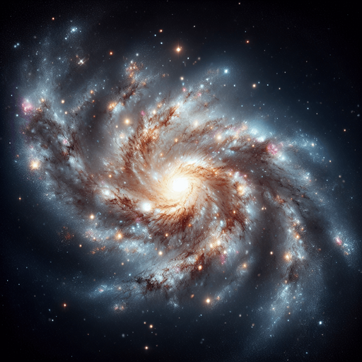 black background ethereal centered galaxy.