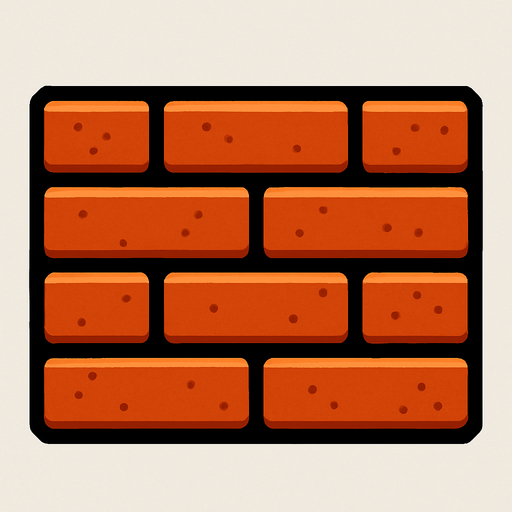 Brick block.
In-Game asset.  2d.  High contrast.  No shadows