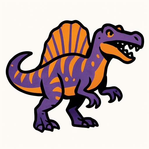 Spinosaurus.
In-Game asset.  2d.  High contrast.  No shadows