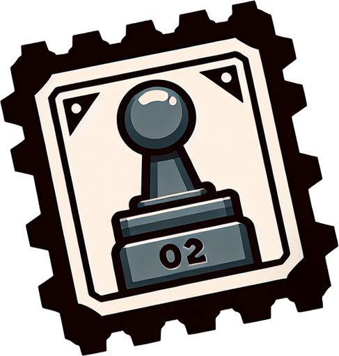 stamp to take prints.
Single Game Texture. In-Game asset. 2d. Blank background. High contrast. No shadows.