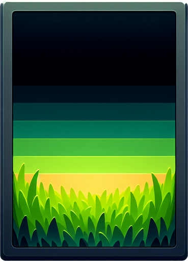 A rectangle graphic asset. Gradient from black to a warm grass green. The black is only at the top and most of the gradient is green. No border. Flat design. No UI. Single Game Texture. In-Game asset. 2d. Blank background. High contrast. No shadows..
Single Game Texture. In-Game asset. 2d. Blank background. High contrast. No shadows.