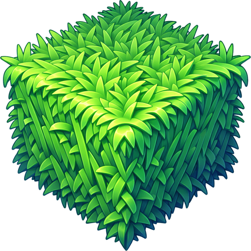 Grass.
Single Game Texture.  In-Game asset.  2d.  Blank background.  High contrast.  No shadows