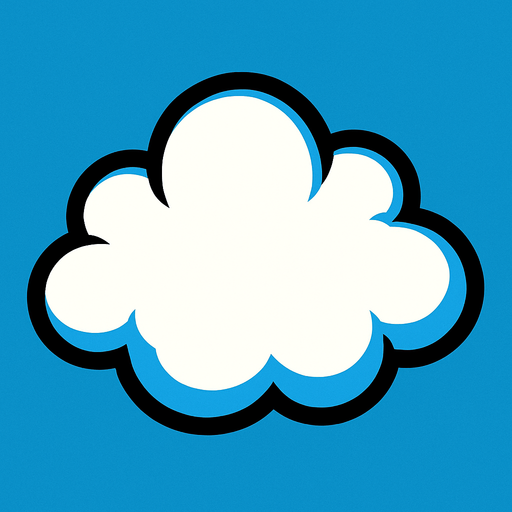 cloud.
In-Game asset.  2d.  High contrast.  No shadows