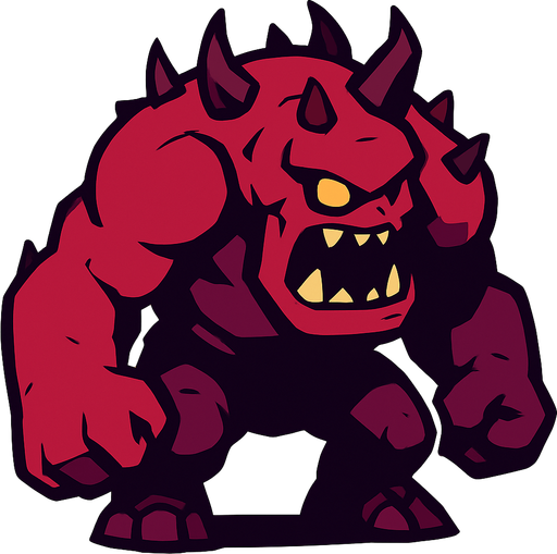 Tank enemy big creature.
In-Game asset.  2d.  High contrast.  No shadows