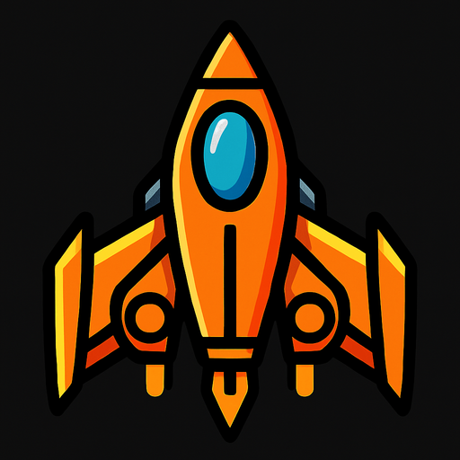 uzay gemisi.
In-Game asset.  2d.  High contrast.  No shadows