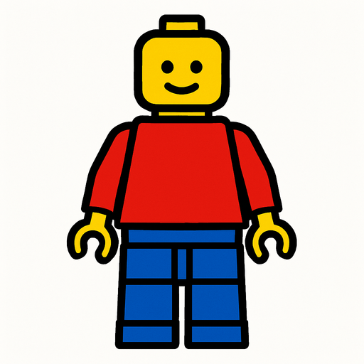 Make a Lego person.
In-Game asset.  2d.  High contrast.  No shadows