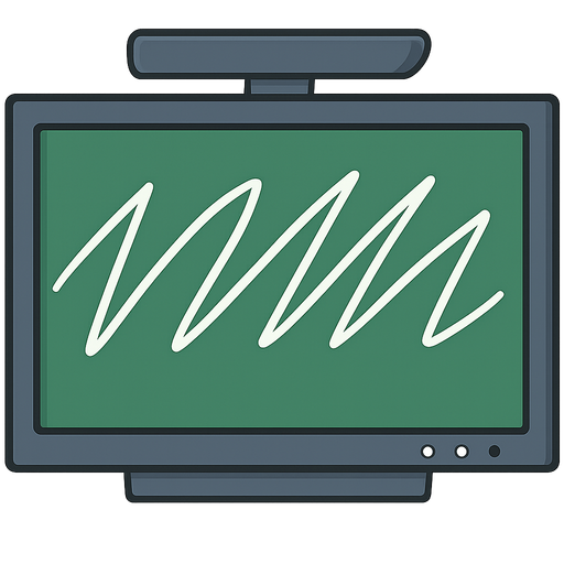 a classroom smartboard. No background. Transparent background. Blank background. No shadows. 2d. In-Game asset. flat