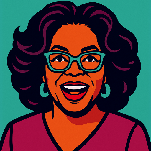 Oprah Winfrey.
In-Game asset.  2d.  High contrast.  No shadows