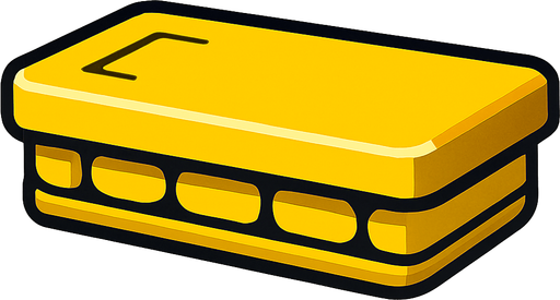 yellow platform.
In-Game asset.  2d.  High contrast.  No shadows