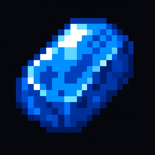 lapizlazuli.
In-Game asset.  2d.  High contrast.  No shadows. pixelart