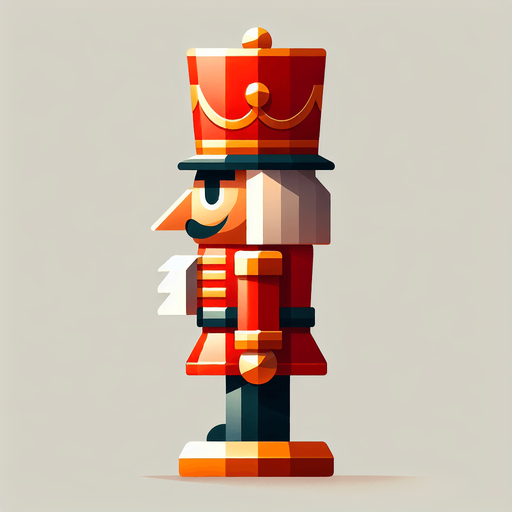 Nut cracker, side view Single Game Texture. In-Game asset. 2d. Blank background. High contrast. No shadows.