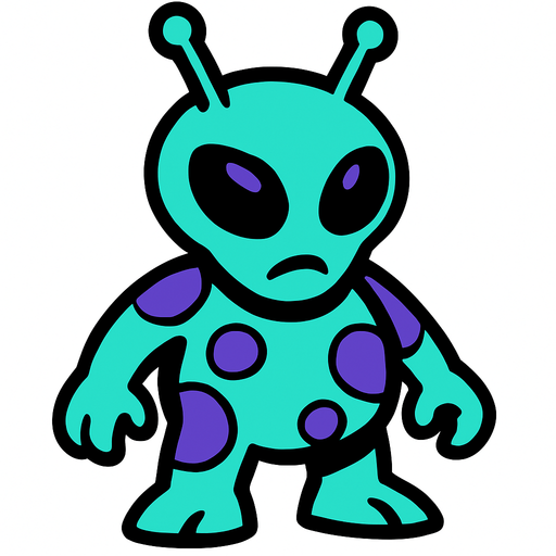Alien.
In-Game asset.  2d.  High contrast.  No shadows