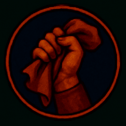 A hand with a piece of cloth