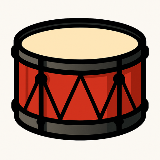 tambor basico.
In-Game asset.  2d.  High contrast.  No shadows