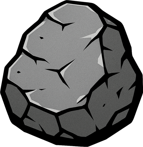 Taş tasarla grey.
In-Game asset.  2d.  High contrast.  No shadows