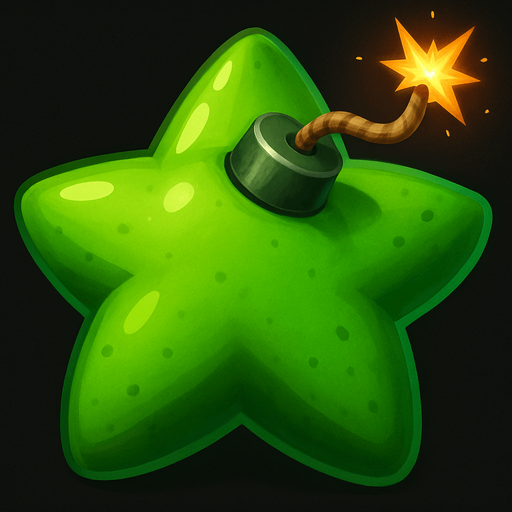 bomb in green star