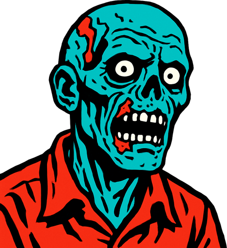 zombie.
2d.  High contrast.  No shadows