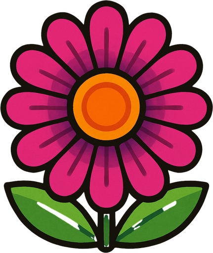 Çiçek kuş bakışı.
In-Game asset.  2d.  High contrast.  No shadows