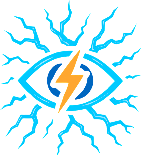 Electricity with eye.
In-Game asset.  2d.  High contrast.  No shadows