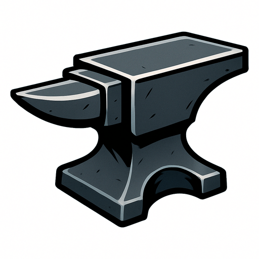Anvil.
In-Game asset.  2d.  High contrast.  No shadows