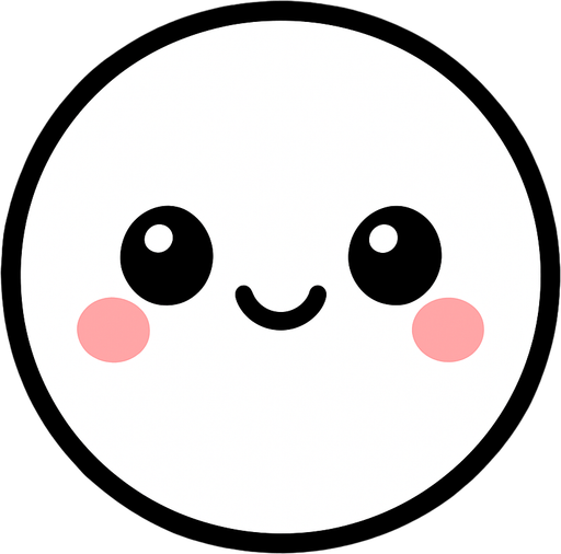 crea la imagen de una pelotita blanca simple kawai.
In-Game asset.  2d.  High contrast.  No shadows