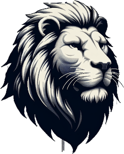 Lion.
Single Game Texture.  In-Game asset.  2d.  Blank background.  No shadows