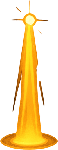 make a little beam of light.
In-Game asset.  2d.  High contrast.  No shadows