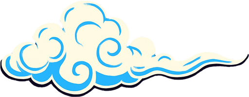 A thin wispy white cloud. 80s arcade machine graphics..
In-Game asset.  2d.  High contrast.  No shadows