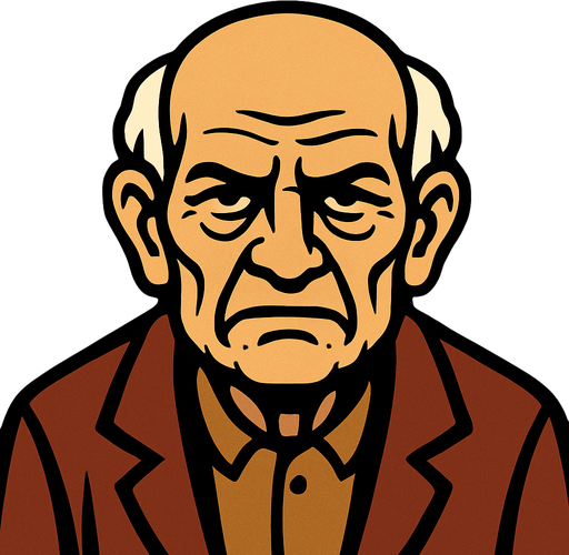 old person.
In-Game asset.  2d.  High contrast.  No shadows