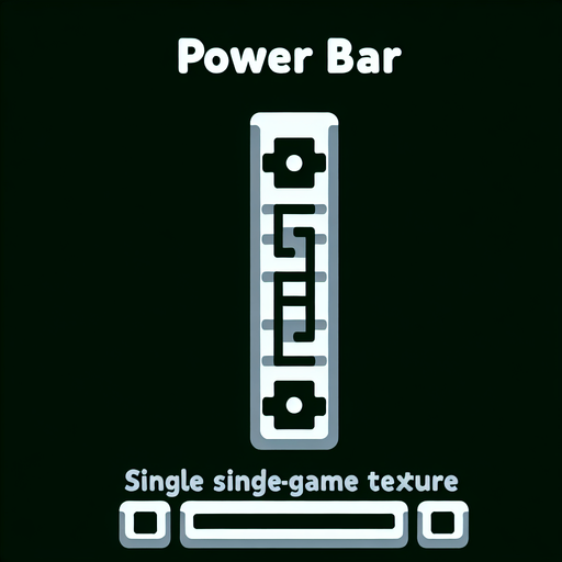 A power bar Single Game Texture. In-Game asset. 2d. Blank background. High contrast. No shadows.