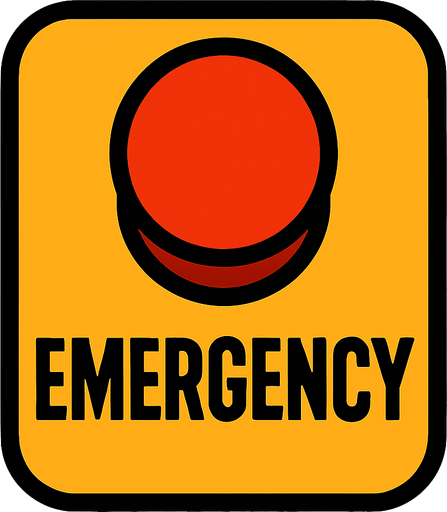 emergencyButton.
In-Game asset.  2d.  High contrast.  No shadows