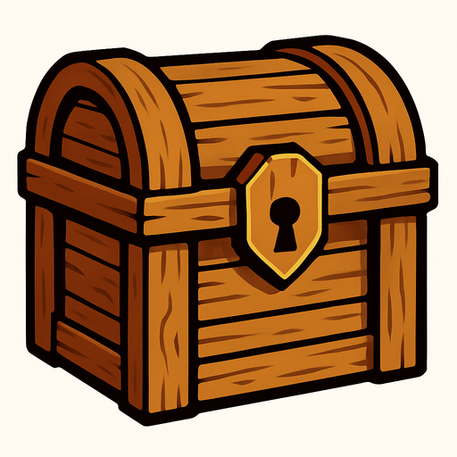 wooden.
In-Game asset.  2d.  High contrast.  No shadows