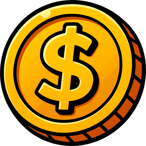 Altın para yap.
In-Game asset.  2d.  High contrast.  No shadows