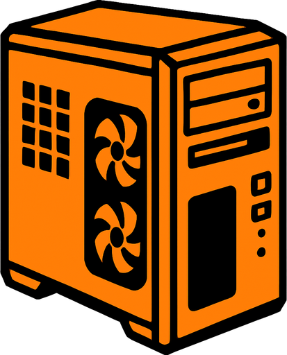 PC Case.
In-Game asset.  2d.  High contrast.  No shadows