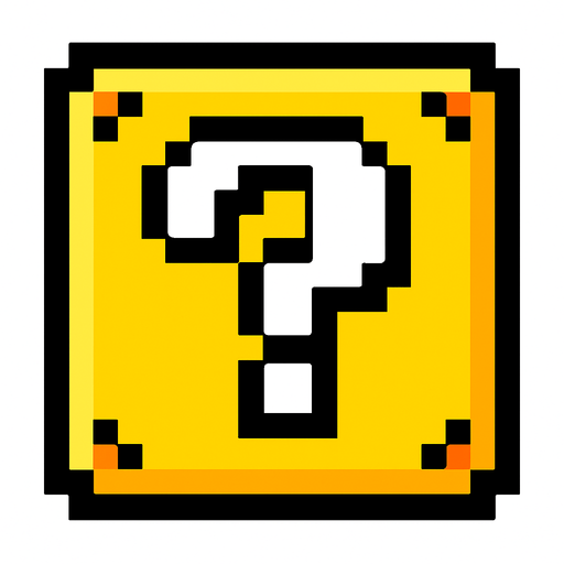 Lucky block.
In-Game asset.  2d.  High contrast.  No shadows