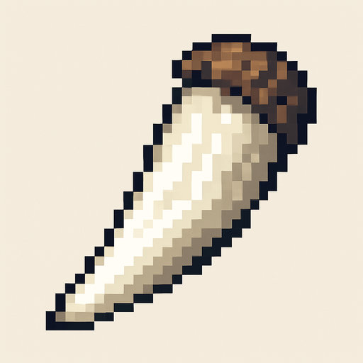 wolf fang 2d pixel art high quality.
In-Game asset.  2d.  High contrast.  No shadows