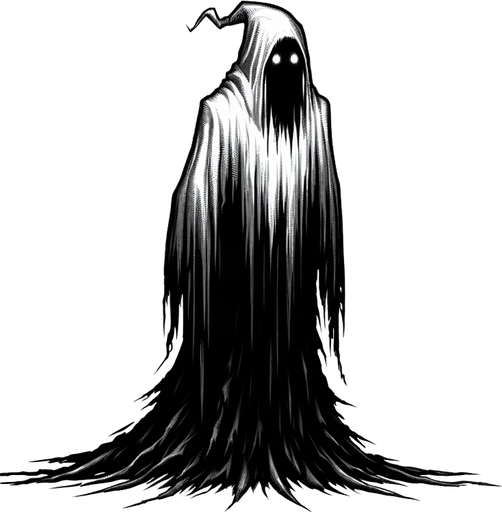 Ghost that is spooky.
Single Game Texture. In-Game asset. 2d. Blank background. High contrast. No shadows.