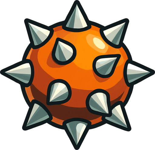 DİKENLİ TOP.
In-Game asset.  2d.  High contrast.  No shadows