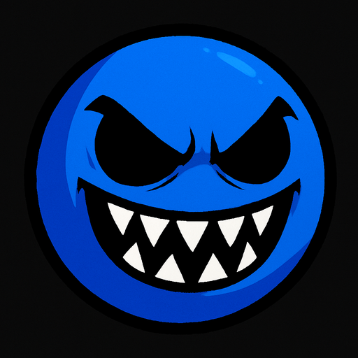 Make it a blue ball with a evil face.
In-Game asset.  High contrast.  No shadows