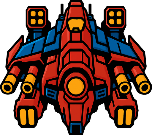 big boss spaceship. In-Game asset. 2d. High contrast. No shadows.
In-Game asset.  2d.  High contrast.  No shadows