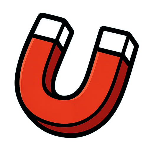 magnet.
In-Game asset.  2d.  High contrast.  No shadows