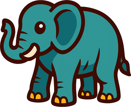Elephant.
In-Game asset.  2d.  High contrast.  No shadows