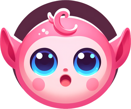 Design a round icon featuring Jigglypuff from Pokémon.