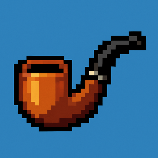 pixel art pipe.
In-Game asset.  2d.  High contrast.  No shadows