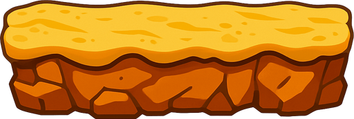 a long desert sand platform.
In-Game asset.  2d.  High contrast.  No shadows