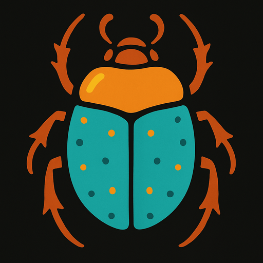 Scarabée.
In-Game asset.  2d.  High contrast.  No shadows