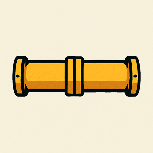 2d strait 2 sided pipe.
In-Game asset.  2d.  High contrast.  No shadows