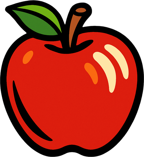 just apple picture..
In-Game asset.  2d.  High contrast.  No shadows
