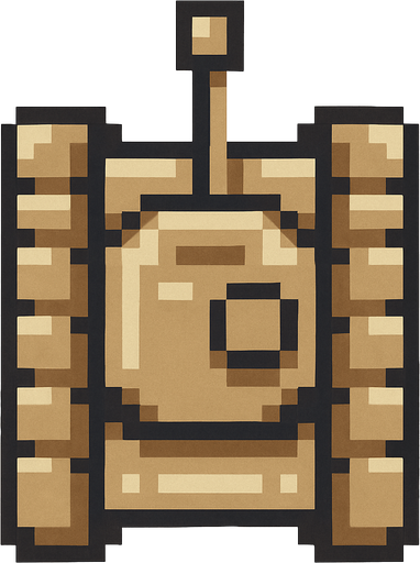 skin color tank pixel art top down.
In-Game asset.  2d.  High contrast.  No shadows